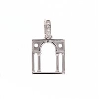 Pendentif Loving Palladio  2D in Or blanc Diamante 01B SERLIANA - 01B SERLIANA